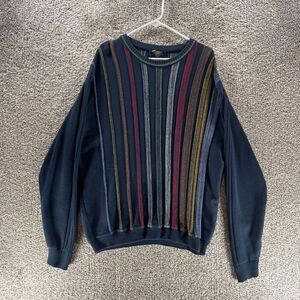 Vintage Tosani Sweater Mens Extra Large‎ Pullover Long Sleeve Coogi Style Tundra